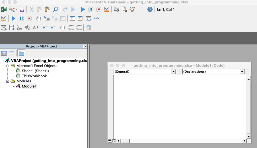 Excel modules